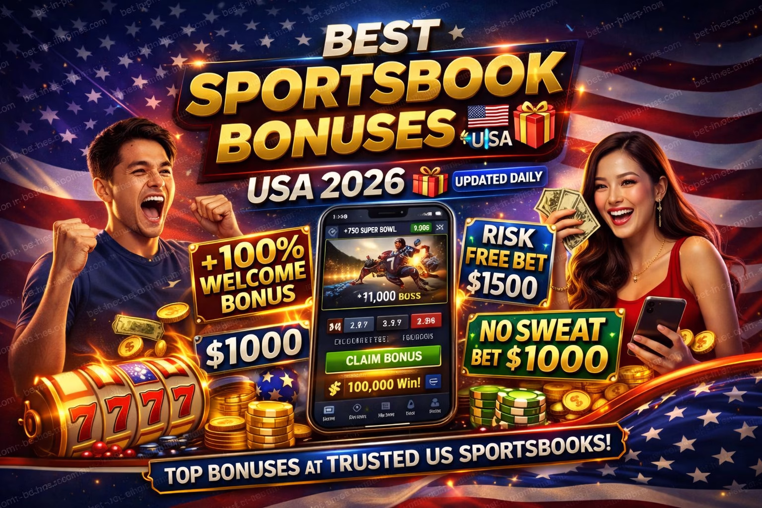 Best Sportsbook Bonuses USA 2026 🎁 Updated Daily Free Bets