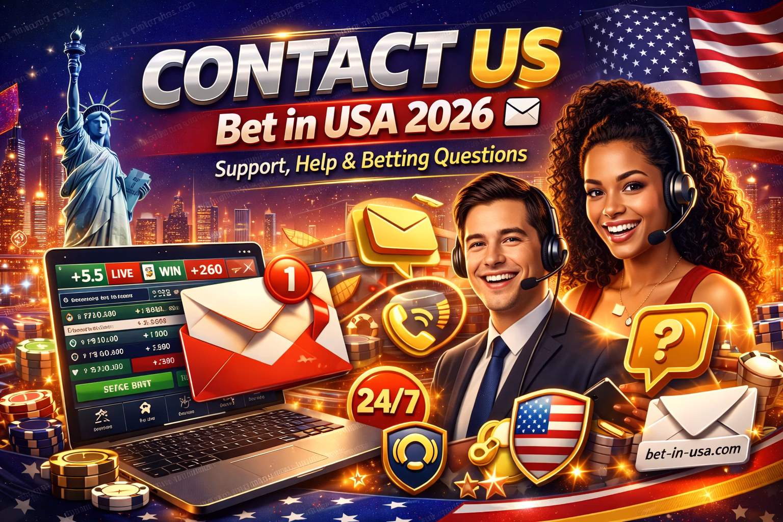 Contact Us Bet in USA 2026 Support, Help & Questions