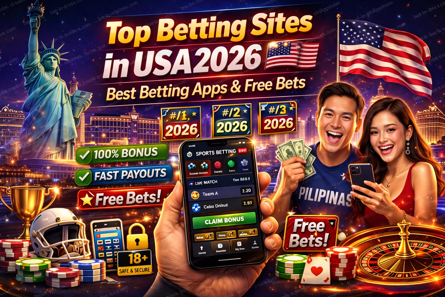 Top Betting Sites in USA 2026 US Best Betting Apps & Free Bets
